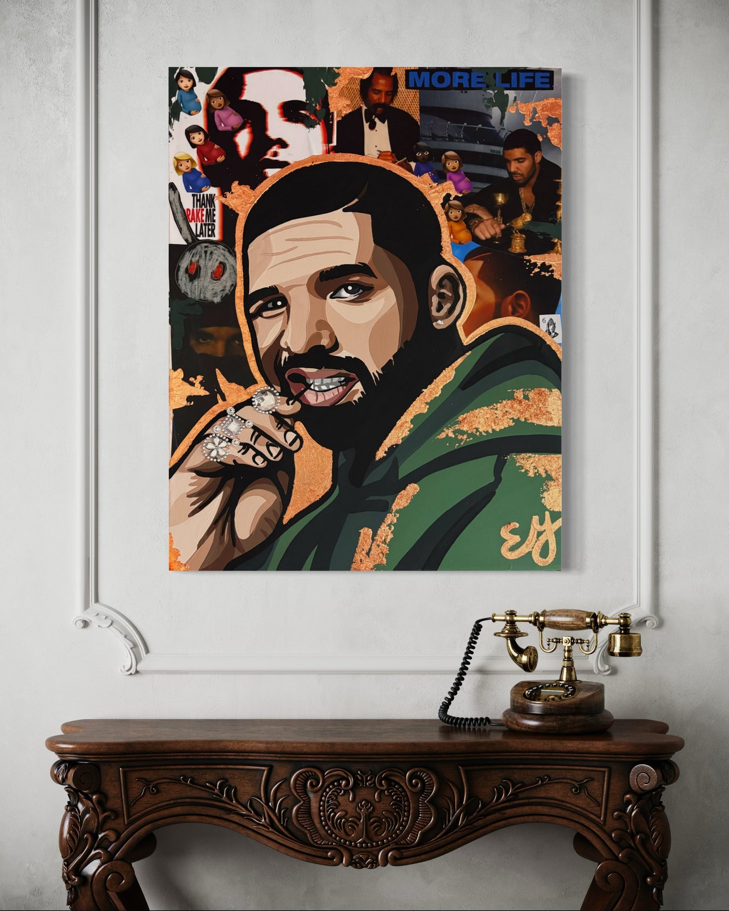 24x30 inch poster print art drake