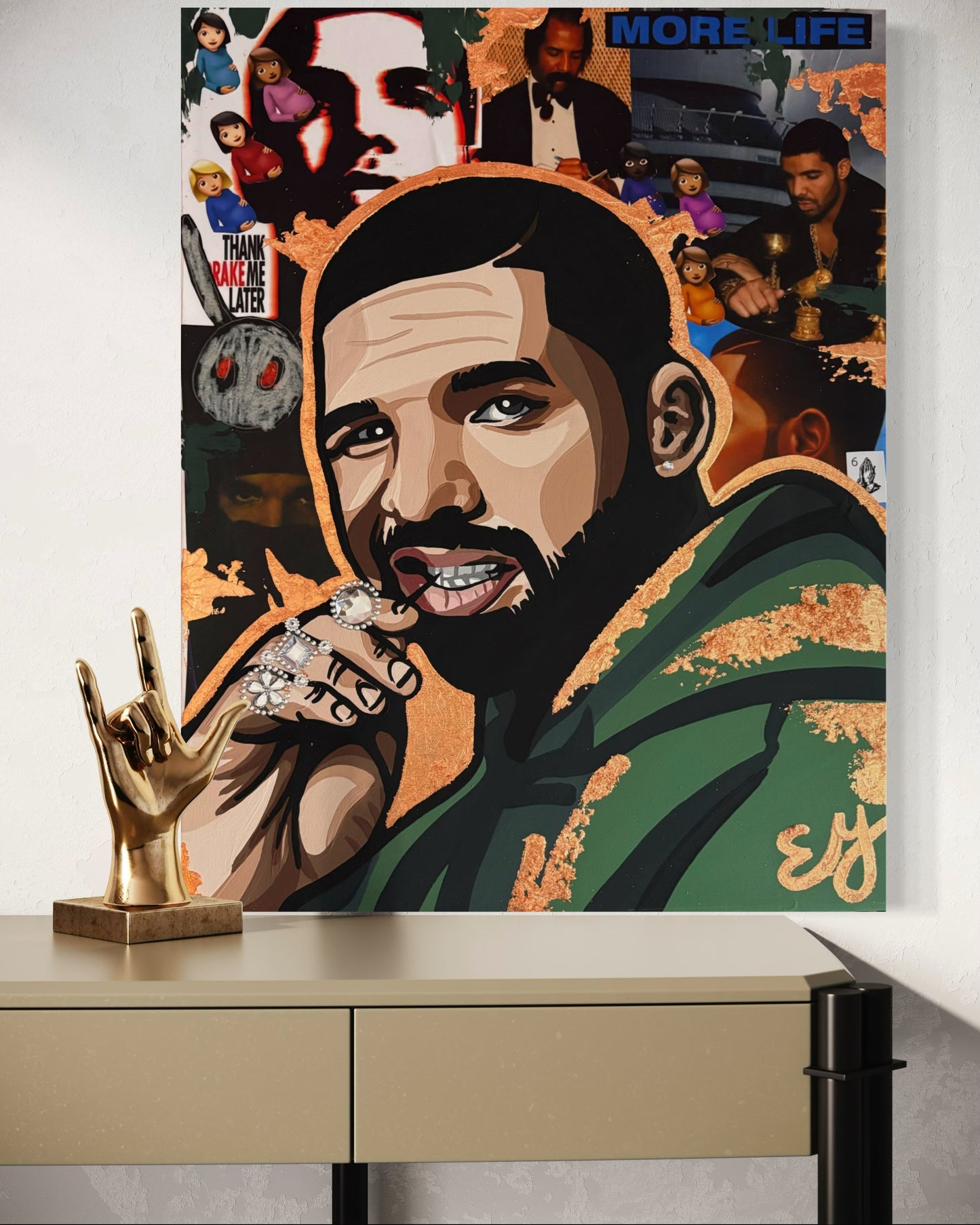 24x30 inch poster print art drake