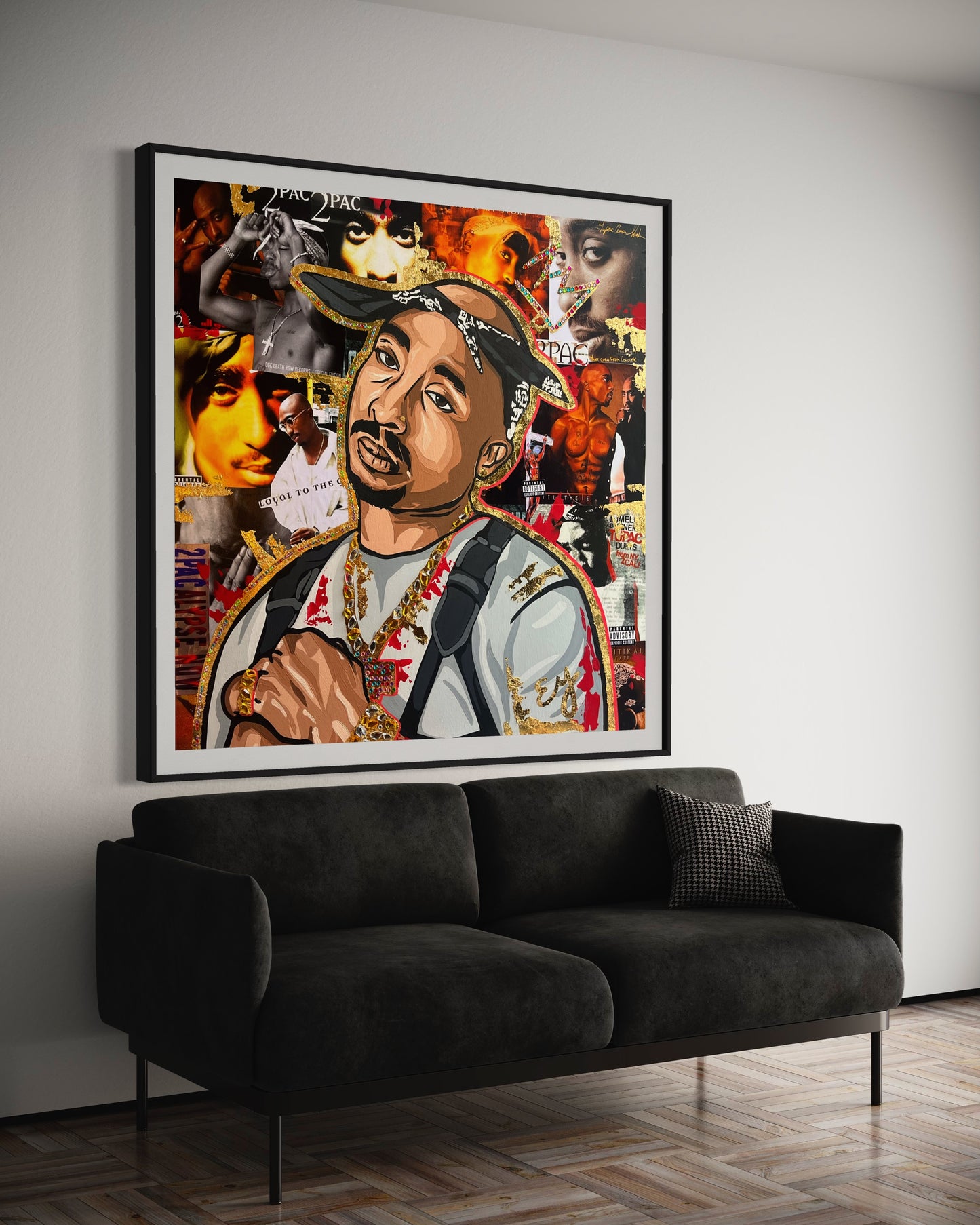 30x30 inch Tupac poster print art