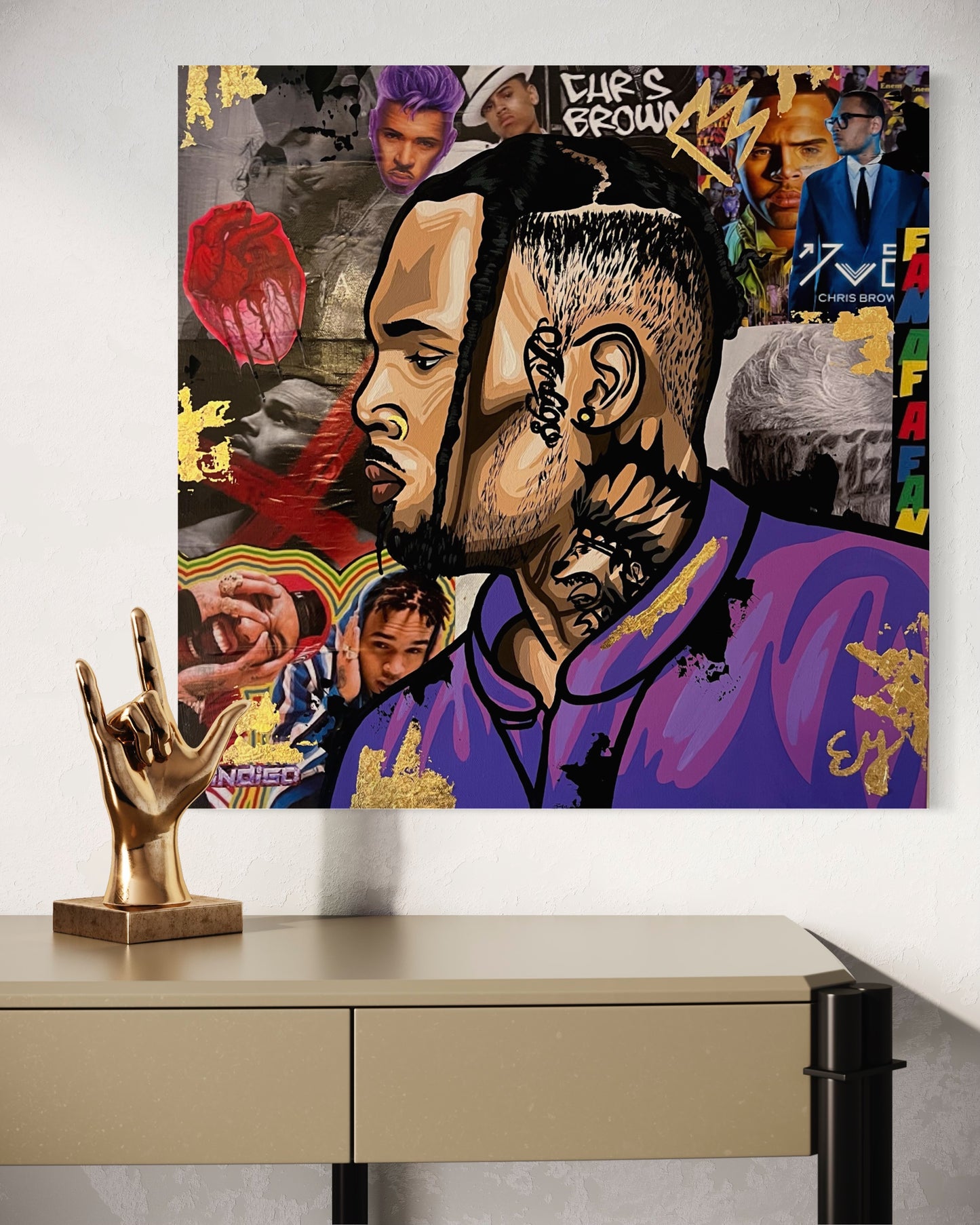 30x30 poster print chris brown