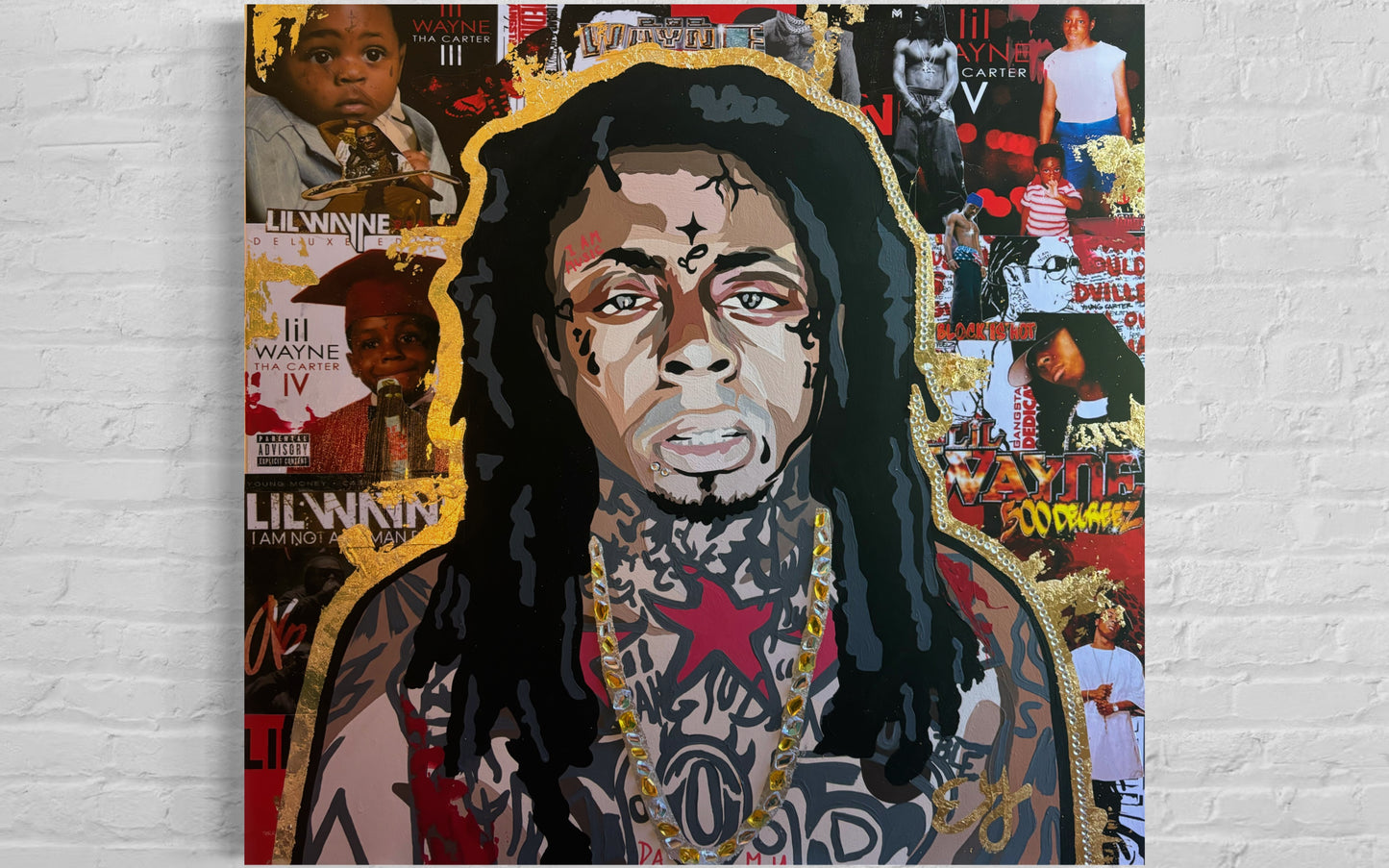 30x30 inch lil Wayne poster print art