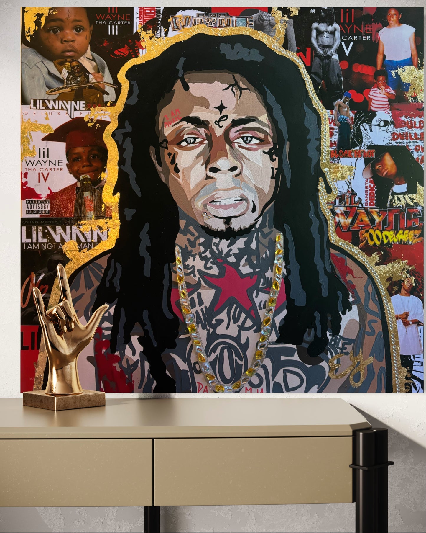 30x30 inch lil Wayne poster print art