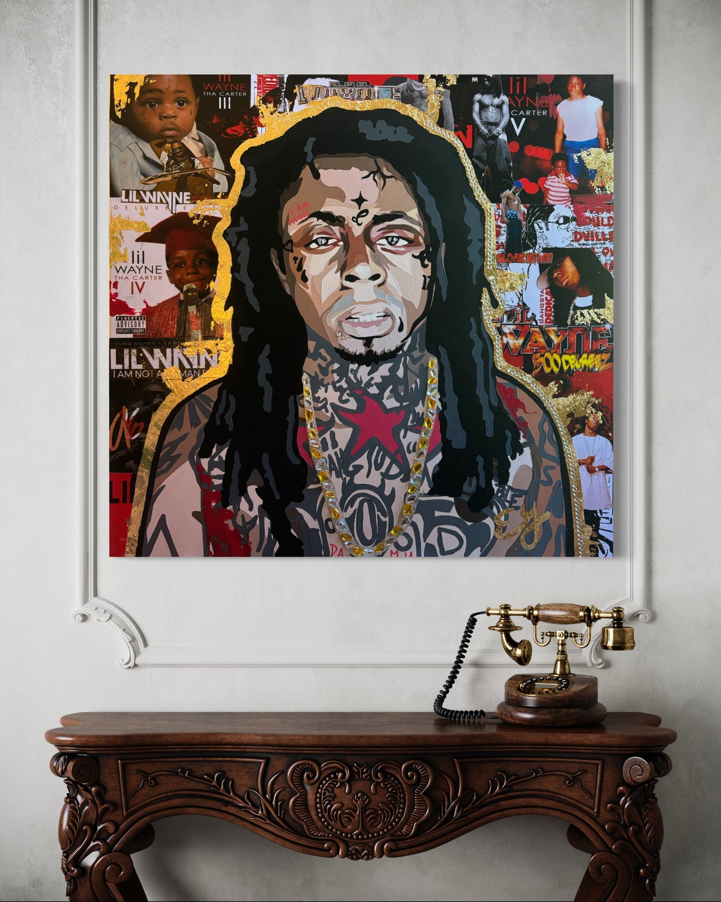 30x30 inch lil Wayne poster print art