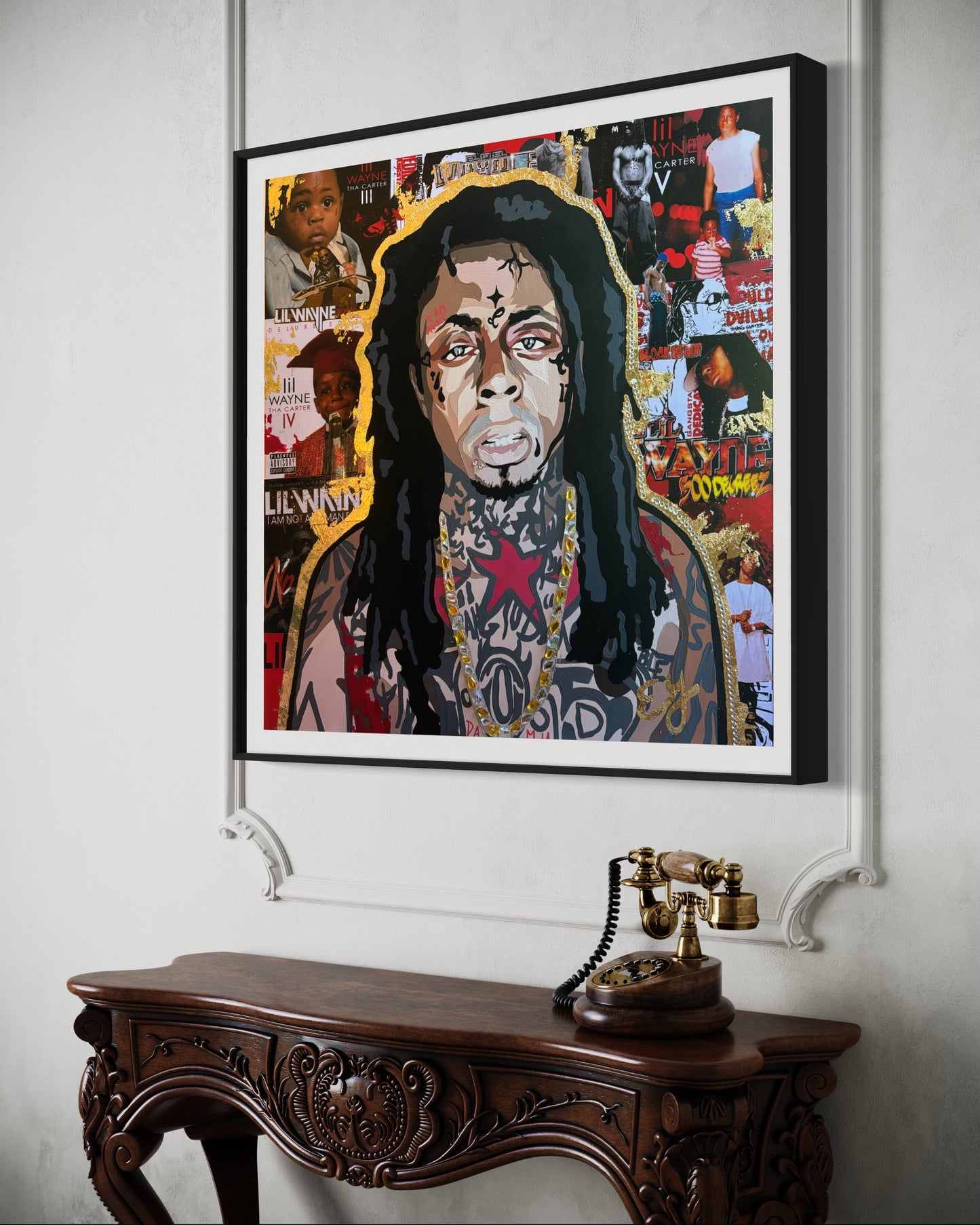 30x30 inch lil Wayne poster print art