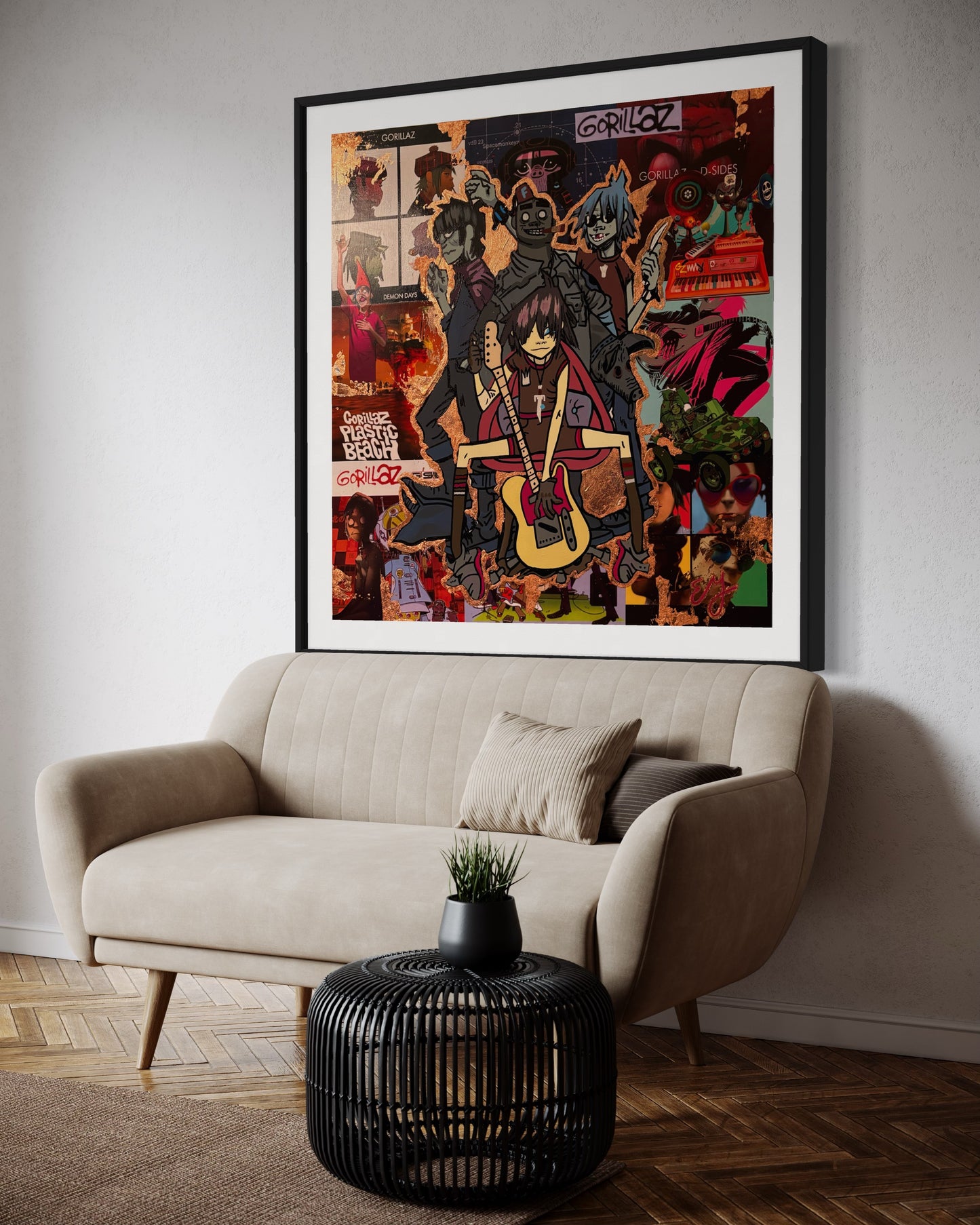 30x30 inch gorillaz poster print art