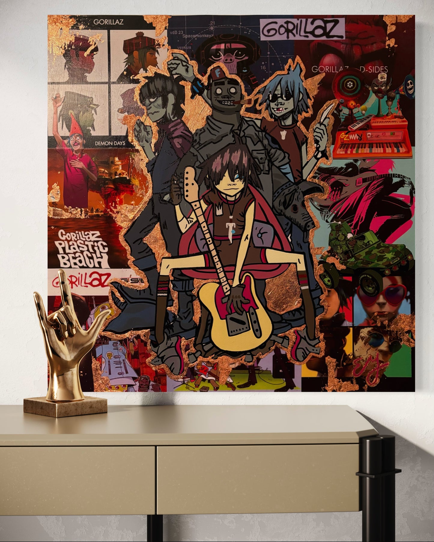 30x30 inch gorillaz poster print art