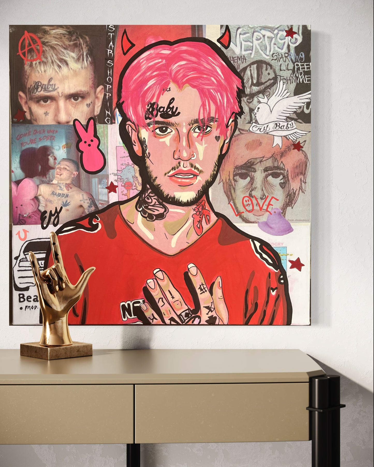 30x30 poster print lil peep