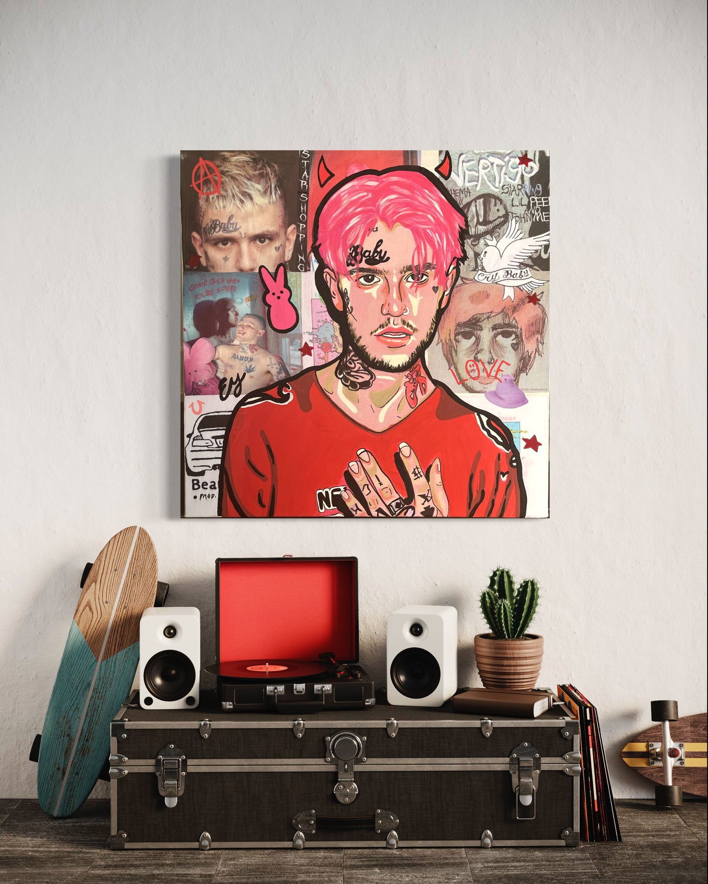 30x30 poster print lil peep